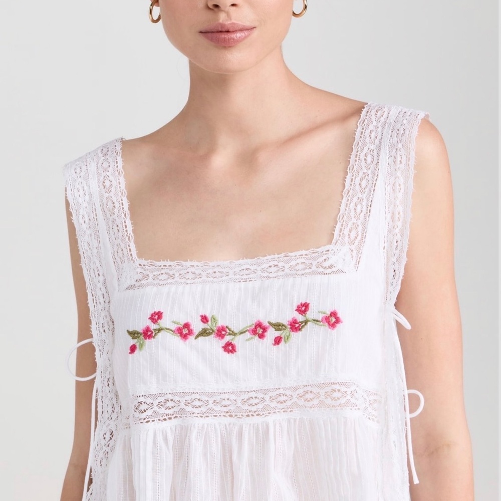 For love and lemons white top with pink flowers